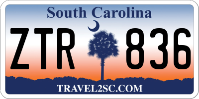 SC license plate ZTR836