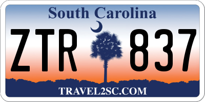 SC license plate ZTR837