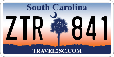 SC license plate ZTR841