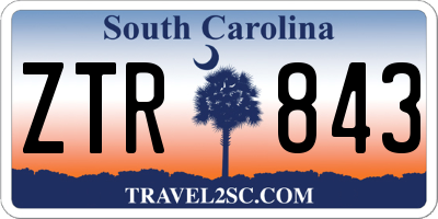 SC license plate ZTR843
