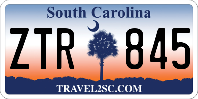 SC license plate ZTR845