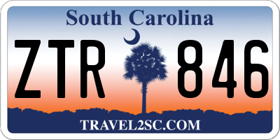 SC license plate ZTR846
