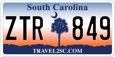SC license plate ZTR849