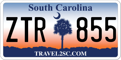 SC license plate ZTR855