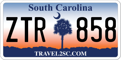 SC license plate ZTR858