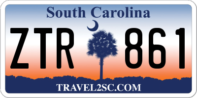 SC license plate ZTR861