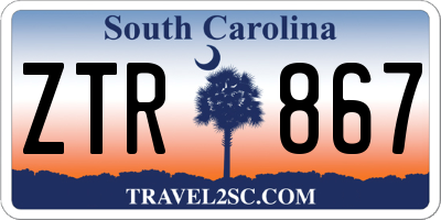 SC license plate ZTR867