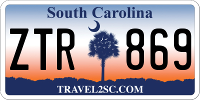 SC license plate ZTR869