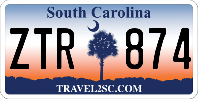 SC license plate ZTR874