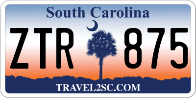 SC license plate ZTR875