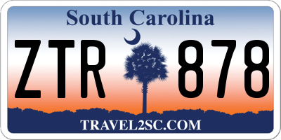 SC license plate ZTR878
