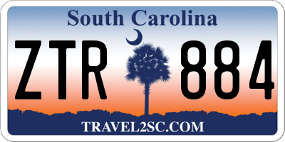 SC license plate ZTR884