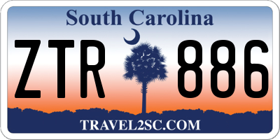 SC license plate ZTR886