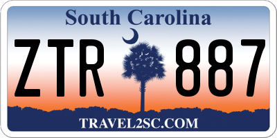 SC license plate ZTR887