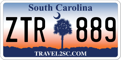 SC license plate ZTR889