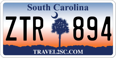 SC license plate ZTR894