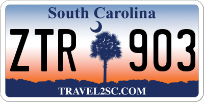 SC license plate ZTR903