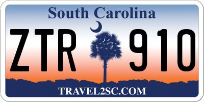 SC license plate ZTR910