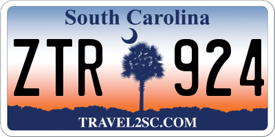 SC license plate ZTR924