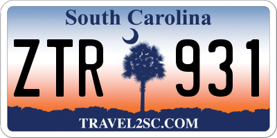 SC license plate ZTR931
