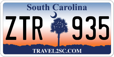 SC license plate ZTR935