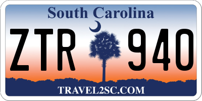 SC license plate ZTR940