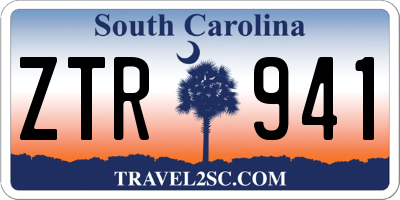 SC license plate ZTR941