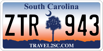 SC license plate ZTR943
