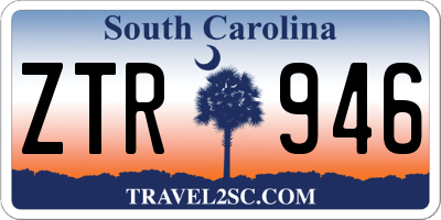 SC license plate ZTR946