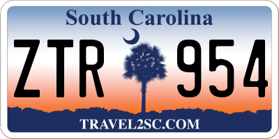 SC license plate ZTR954