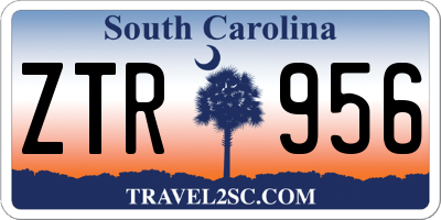 SC license plate ZTR956