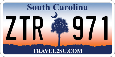 SC license plate ZTR971
