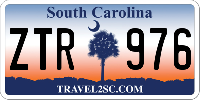 SC license plate ZTR976