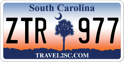 SC license plate ZTR977