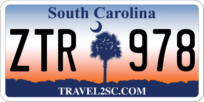 SC license plate ZTR978