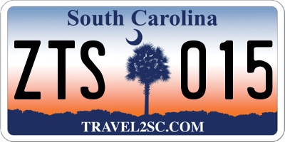 SC license plate ZTS015