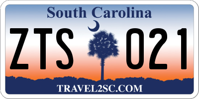 SC license plate ZTS021