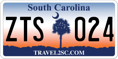SC license plate ZTS024