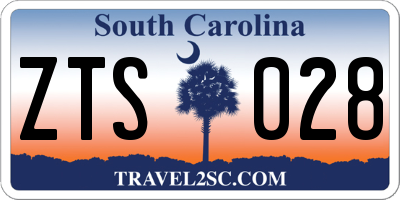 SC license plate ZTS028