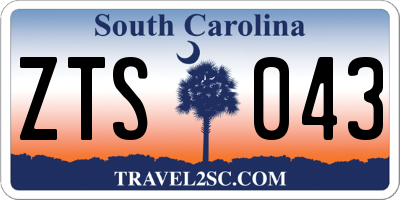 SC license plate ZTS043