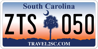 SC license plate ZTS050