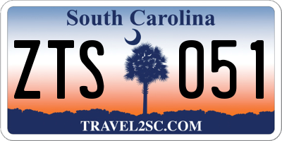 SC license plate ZTS051