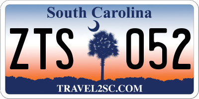 SC license plate ZTS052