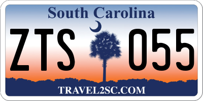 SC license plate ZTS055
