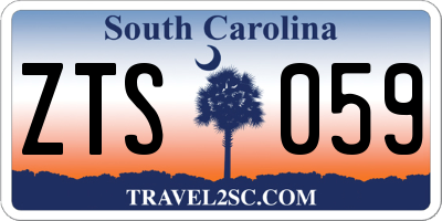 SC license plate ZTS059