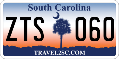 SC license plate ZTS060