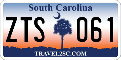 SC license plate ZTS061