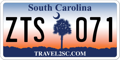 SC license plate ZTS071