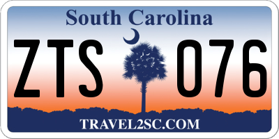SC license plate ZTS076