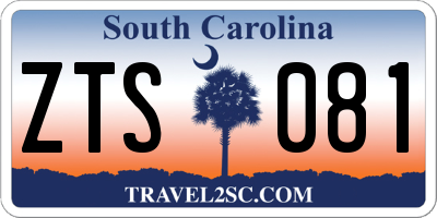 SC license plate ZTS081